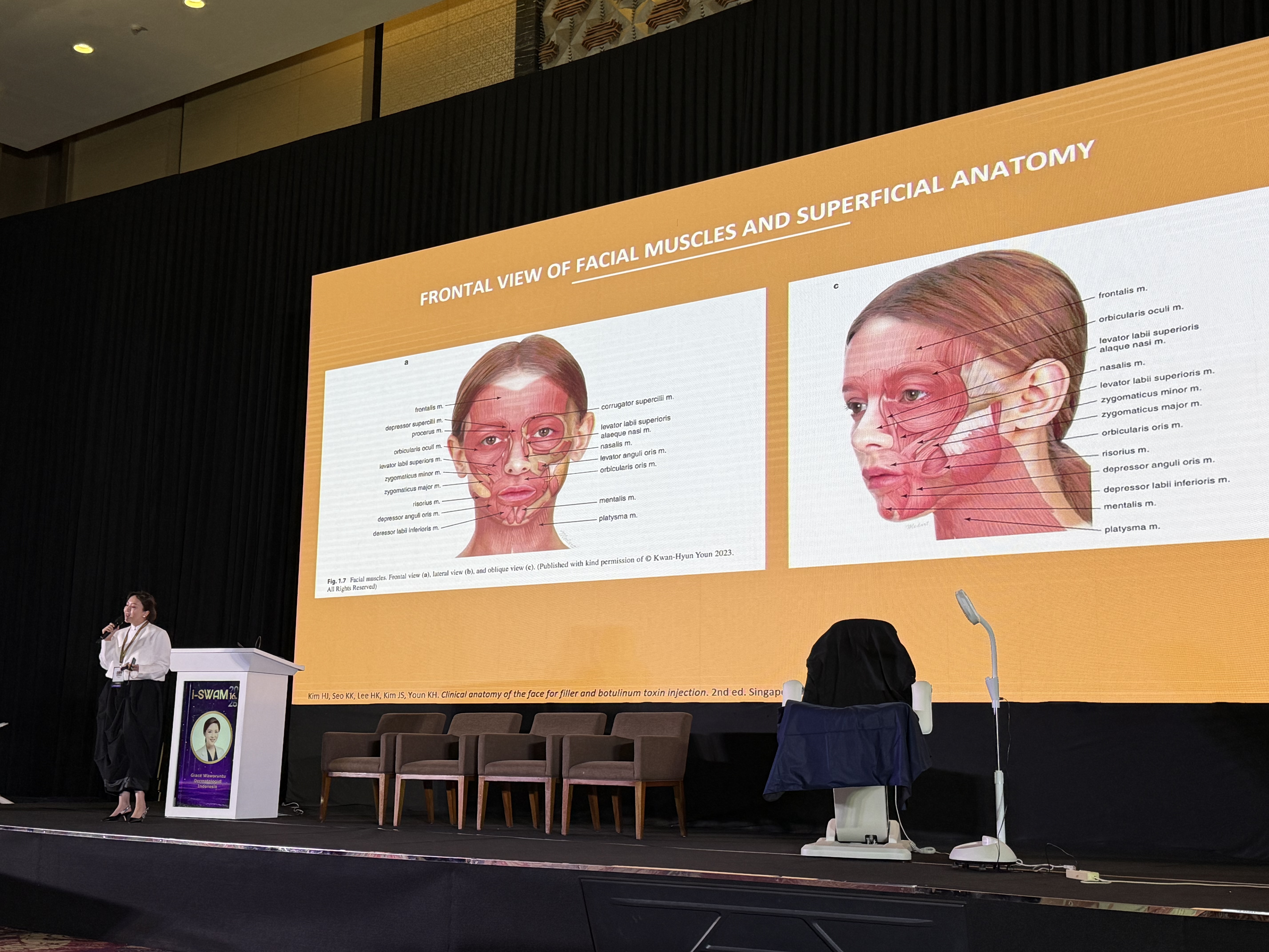 Aesthefora faculty presenting at an international anatomy & aesthetic medicine conference